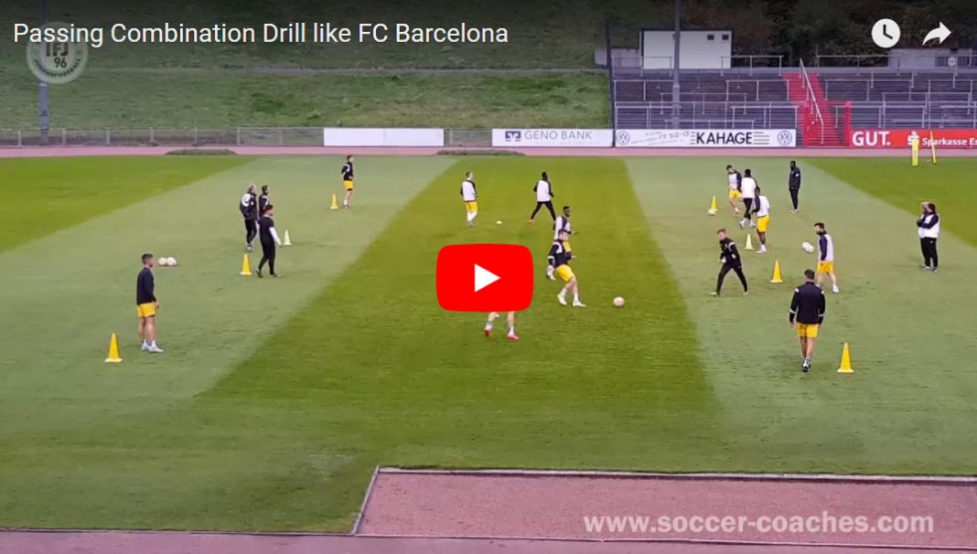 Soccer Passing Combination Drill - Soccer-Coaches