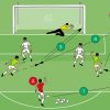 3 vs 3 + 3 – shooting after a cutback from the end line